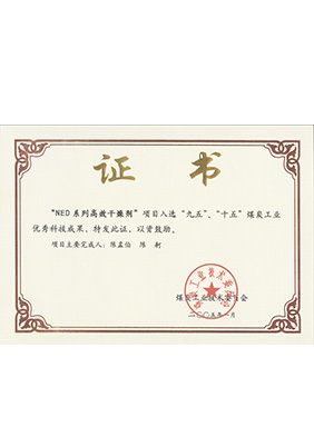 2005年1月NED系列高效干燥劑獲“九五、十五”科技成果獎(jiǎng)